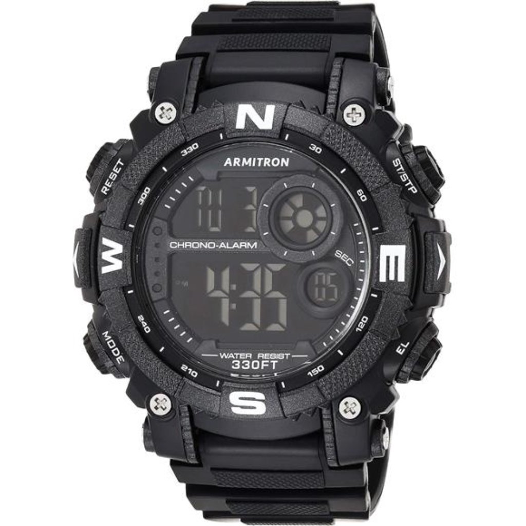 Armitron Sport Men's Digital Chronograph Resin Strap Watch, 40/8284 Black